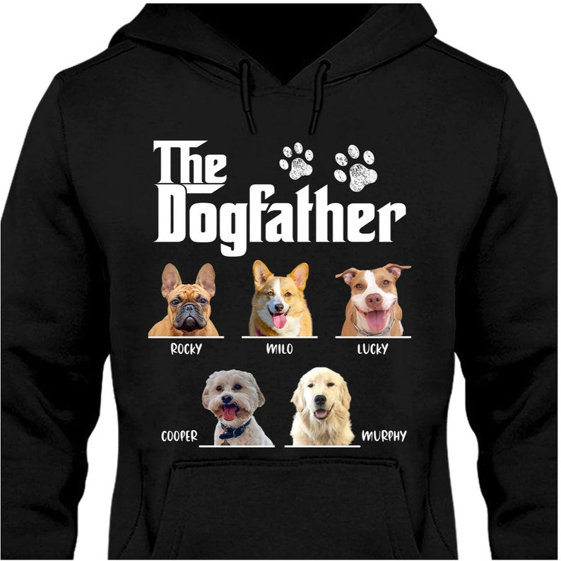 The Dog Father Personalized Custom Photo Dog Dad Shirt, Dog Dad Shirt, Gift For Him, Fathers Day Shirt, Personalized Dog Shirt for Men