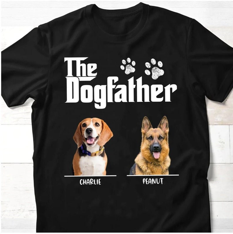 The Dog Father Personalized Custom Photo Dog Dad Shirt, Dog Dad Shirt, Gift For Him, Fathers Day Shirt, Personalized Dog Shirt for Men