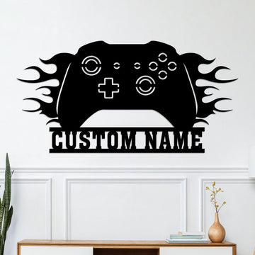 Personalized Video Game Controller Metal Wall, Gamer Wall Art, Game Room Decor, Boys Room Decoration, Gift For Him, Game Lover