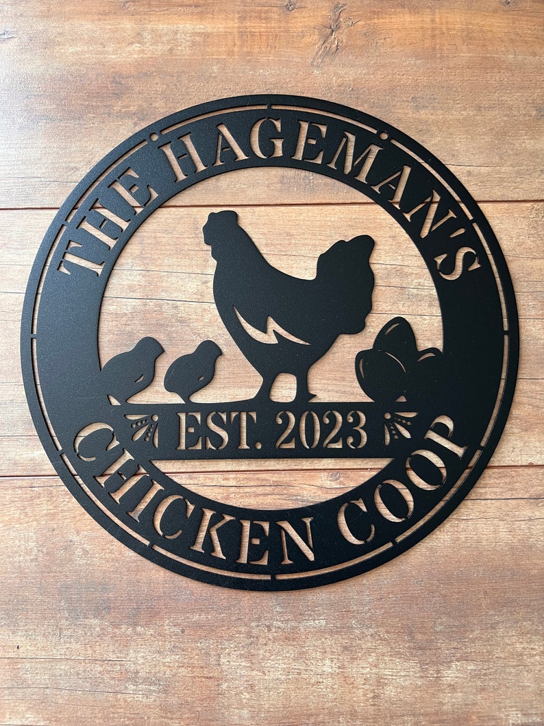 Personalized Chicken Coop Sign, Hen House Coop Sign, Our Little Coop Sign Metal Sign, Metal Chicken Coop Sign, Custom Chicken Coop sign