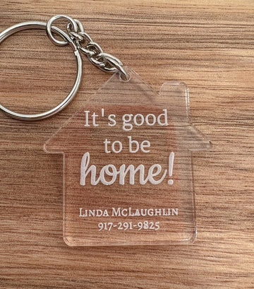 Branded Realtor Keychains - Closing Keychain - Open House Marketing - Home Builder Keychains