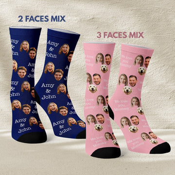 Personalized Socks with Faces, Father's Day Gift for Dad, Custom Face Socks, Face on Socks, Gifts for Him, Personalized Gifts for Men