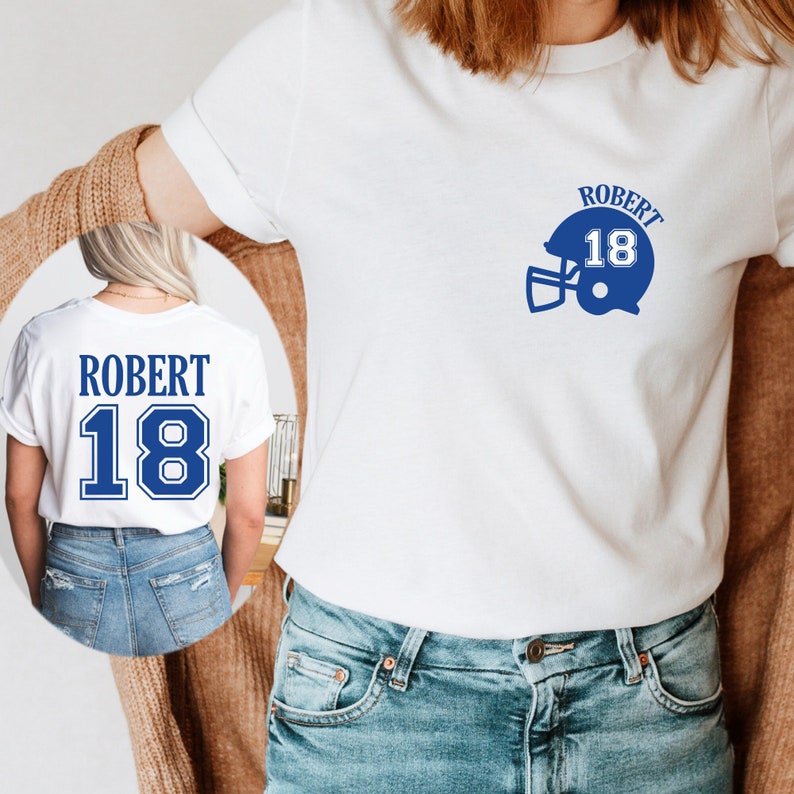 Customized Football Shirt ,Custom Name Number Football Shirt, Game Day Shirt ,Football Season Tee,Touch Down Kinda Day football T-Shirt