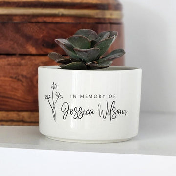 A Beautiful Soul Is Never Forgotten, Personalized Condolences Gift, Memorial Planter, Gift for Grieving, Sorry For Your Loss, Succulent Pot