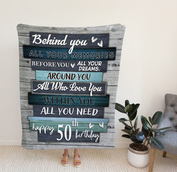 50TH Birthday Gifts For Women, 50TH Birthday Gifts For Men, Birthday Blanket, Throw Blanket, Gifts For Mom, Birthday Gifts For Dad