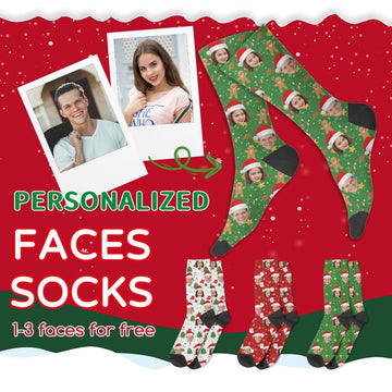 Custom Christmas Socks, Custom Photo Socks, Christmas Socks Personalization, Face Socks, Personalized Christmas Socks, Christmas Gift