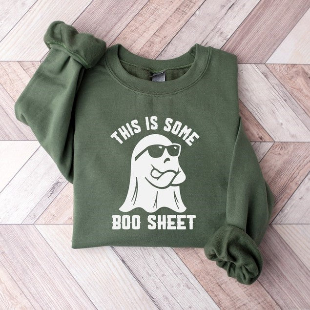 This Is Some Boo Sheet Sweatshirt, Halloween Sweatshirt, Retro Halloween Kids Shirt, Ghost Shirt,Boo Sheet Shirt,Funny Halloween Ghost Shirt