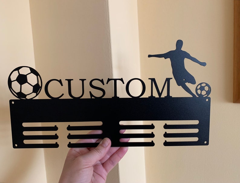 Personalized Medal Holder Custom Design, Custom Medal Display Rack for Awards Metal Medal Hanger Monogram, Any Sports, Figures and Symbols