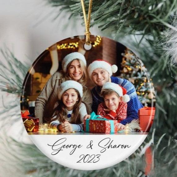 Personalized Photo Ornament, Custom Picture Ornament, Family Christmas Ornament, In Memory Ornament, Christmas Ceramic Unique Ornament