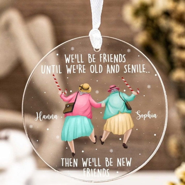 Custom Best Friend Ornament, Friendship Christmas Ornament, Personalized Best Friend Gift, Best Friend Christmas Gift, Bestie Gift, BFF Gift