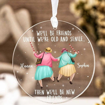 Custom Best Friend Ornament, Friendship Christmas Ornament, Personalized Best Friend Gift, Best Friend Christmas Gift, Bestie Gift, BFF Gift