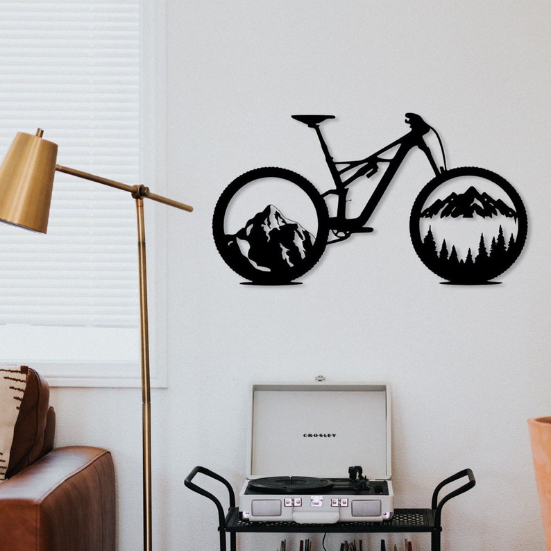 Picture Mountain Bike Bicycle Metal Sign To Stick On Bicycle Lover Wall Art Birthday Gift Cyclist Cycling Sports Mountains