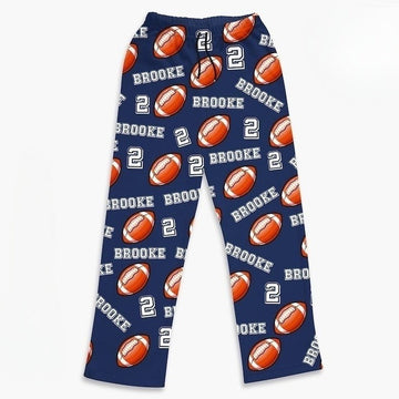 Football Pajama, Sports gift, football gift, gift for football player, football team gift, pajamas and t-shirts.