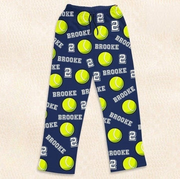 Personalized Tennis Pajama, tennis gifts for him her men woman dad mom, tennis player gift, tennis team gifts, coach gift, tennis club