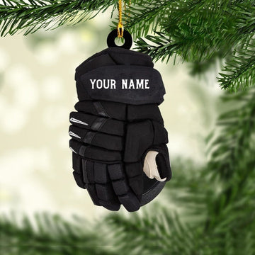 Hockey Gloves 2D Ornament, Personalized Hockey Gloves, Hockey Team Gift