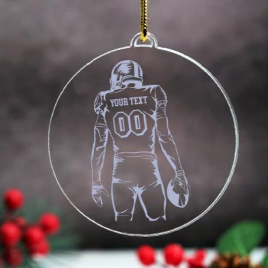 Christmas Football Team BULK gift, Bauble, Football Lover Ornament, 2024 Season Keepsake, Custom Gift For Football Player, Gift from Coach