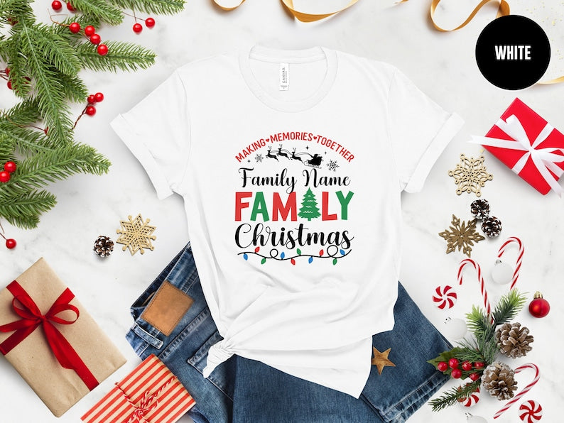 Customized Family Christmas 2024 Making Memories Together Shirts, Christmas Family Shirt, Christmas Group Shirt, Christmas Pajamas T-shirts