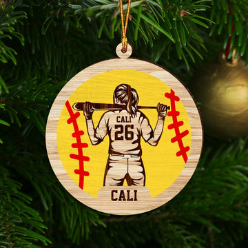 Personalized Softball Ornament, Custom Softball Ornaments, Softball Christmas Ornament, Sports Ornament Personalized, Sport Team Ornament