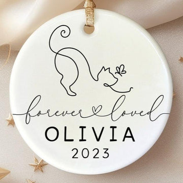 Cat Memorial Christmas Ornament - Personalized Cat Loss Gift - Cat Memorial Gift - Cat Sympathy Gift - Custom Cat Lover Gift