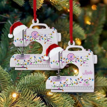 Personalized Sewing Machine Christmas Ornament, Sewing Machine Keepsake, Gift For Sewing Lovers - Xmas Tree Hanging Decoration