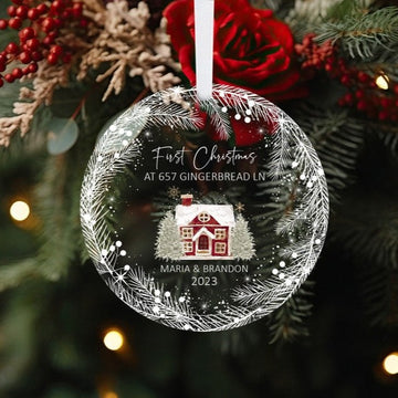 Personalized First Christmas in our New Home Ornament, First Christmas New Home Bauble, First Home Ornament Gift, Christmas Tree Decoration