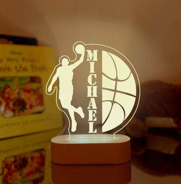 Personalized Basketball 3D Night Light, Basketball Player Night Light, Basketball Night Light Gift, Gift For Boy Gift For Sportsmen Gift