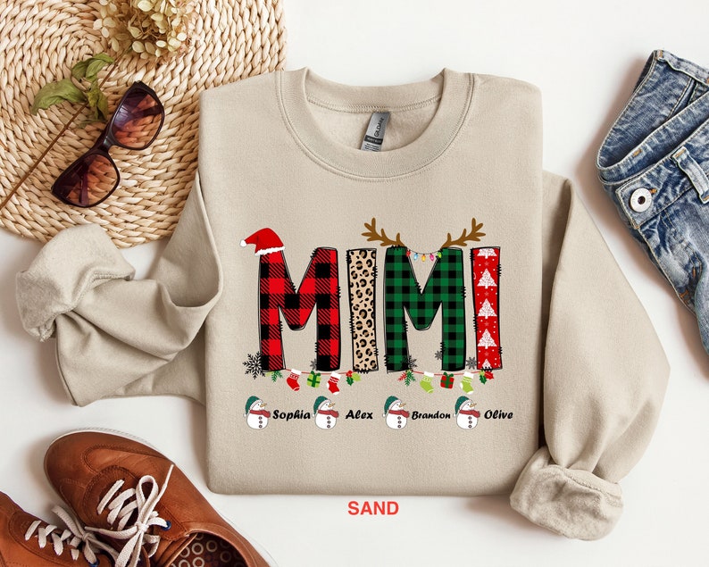 Mimi Sweatshirt, Custom Name Mimi Shirt, Christmas Mimi Sweatshirt, Christmas Shirt, Christmas Sweatshirt, Christmas Gift For Mimi