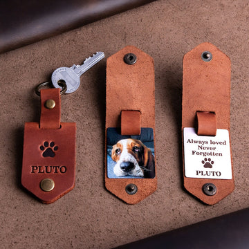 Pet Memorial Gift From Photo, Custom Pet Keychain, Dog Passing Away Gift