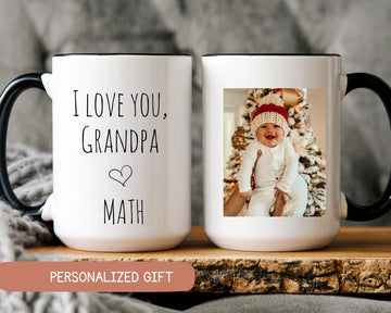 First Time Grandpa Photo Mug, New Grandpa Gift From Baby, I Love You Grandpa, Custom Photo Grandpa Mug, Father's Day Gift For Father In Law