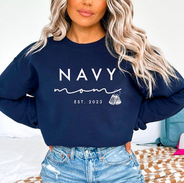 Navy Mom Sweatshirt, Military Mom Sweatshirt, Proud Navy Mom, Navy Mom Shirt, Personalized Navy Mom Sweater