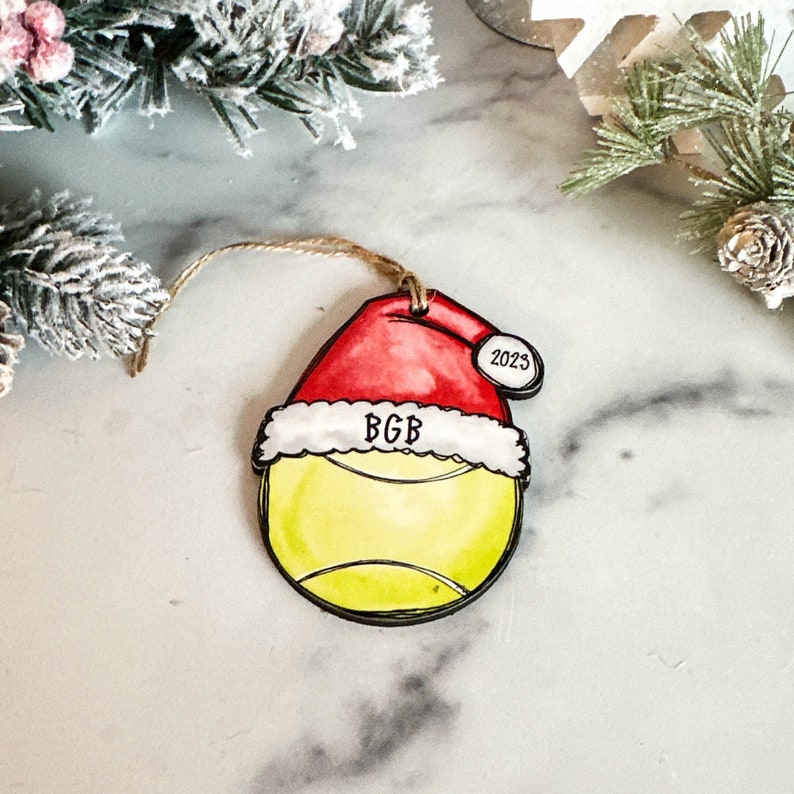 Tennis Christmas Ornament, Tennis Ornament, 2024 Tennis Ball Ornament, Personalized Ornament, Tennis Mom Gift Idea, Tennis Coach Gift