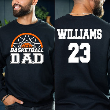 Basketball Dad Sweatshirt, Personalized Basketball Sweatshirt, Basketball Sweatshirt, Custom Basketball Hoodie, Basketball Team Hoodie