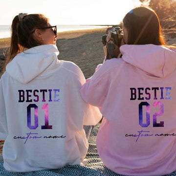 Custom Name BFF Shirts, Personalized Best Friend Shirts, Customized Personalized Gift For Best Friend