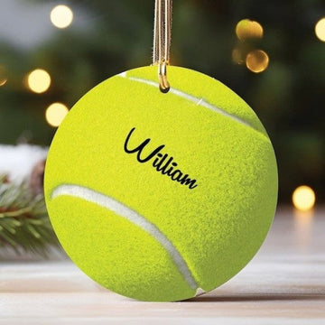 Personalized Tennis Ornament, Girls and Boys Tennis Ornament, Custom Tennis Christmas Ornament, Tennis Ball Player Ornament