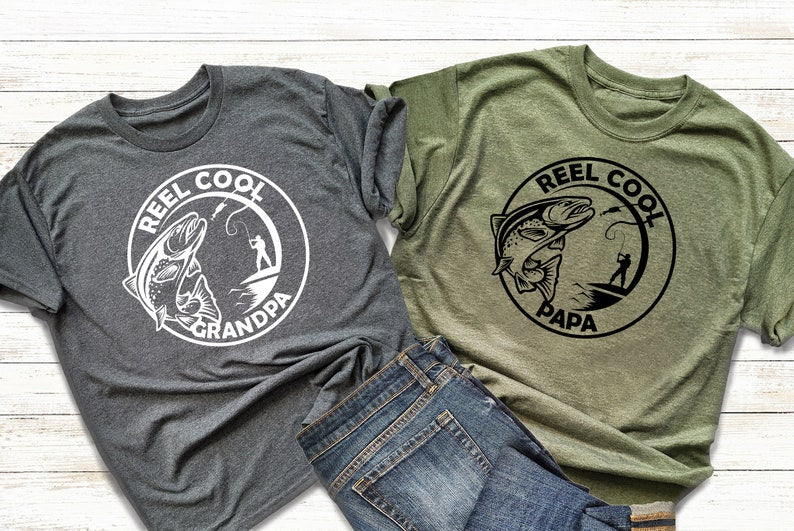 Reel Cool Grandpa Shirt, Fisherman Grandpa shirt, Father's day Shirt, Cool Pappy Shirt, Cool Dude Shirt