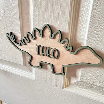 Dinosaur door sign Personalised name letter dinosaur nursery name sign boys bedroom custom dinosaur decoration gift for dinosaur lover gift