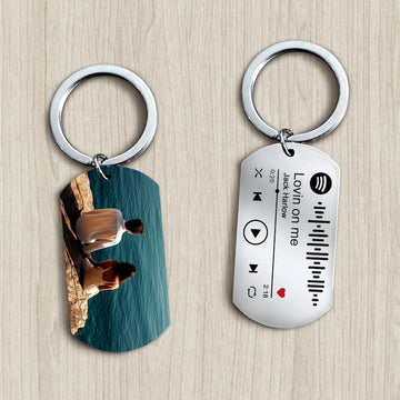 Custom Music Song Keyring, Spotify Code Photo Keyring, Personalized Photo keychain, Anniversary Gift, Valentine's Day gift, Gift for Him/Her