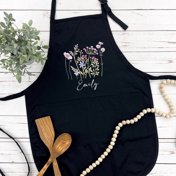 Floral Apron for Women, Gardening Apron, Kitchen, Cooking, Florist, Gardening Apron Gift, Gift for Her, Gifts For Mom, Garden Apron Dress