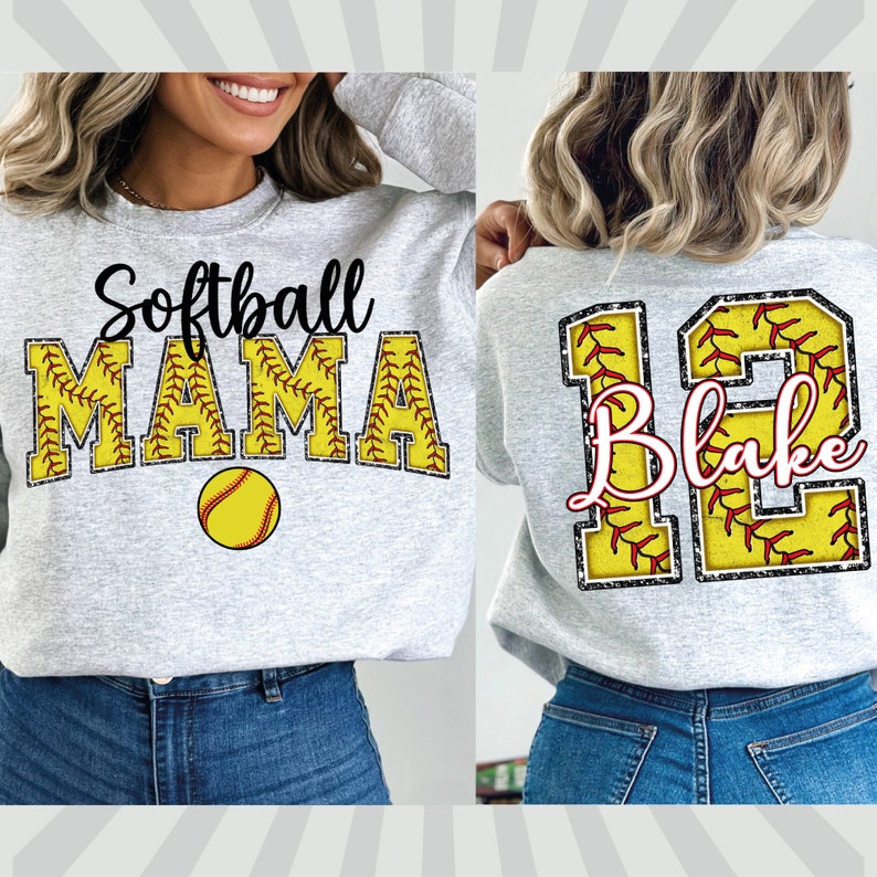 Personalized Softball Mom Shirt, Gameday Softball Shirt, Gift For Softball Mom