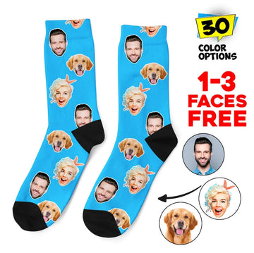 Custom Face Socks, Personalized Photo Socks, Picture Socks, Face on Socks, Customized Funny Photo Gift For Her, Him or Best Friends