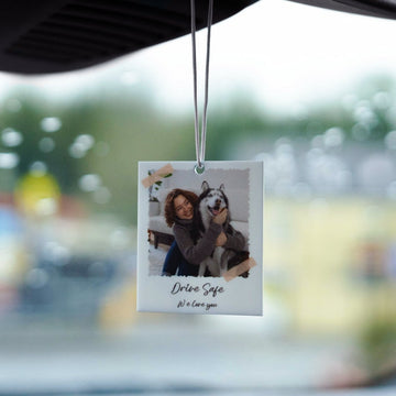 Personalized Photo Car Ornament Scrap Book Quirky Hanging Car Polaroid Any Image Driving Test Pass Gift Idea First Car Charm Gift