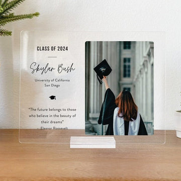 Graduation Plaque Grad Gift Acrylic Plaque New Graduate Gift Class of 2024 Clear Acrylic Plaque Graduation Gifts for Her