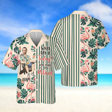 Custom Face Retired Dad Hawaiian Shirt Custom Shirt Personalized Photo Gift for Retired Grandpa Father's Day Gift Summer Aloha Shirt