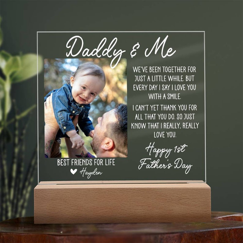 1st Father's Day Picture Frame, Personalized First Father's Day Gift from Baby, Father's Day 2024, Gift New Dad, First Father's Day Gift