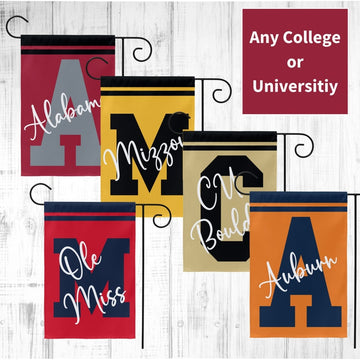 Custom College Garden Flag | Graduation Gift, College Football Fan, College Personalized Flag, House Flag