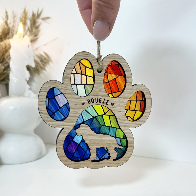 Rainbow bridge dog loss memorial gift, sun catcher, pet sympathy gift, pet loss gift, dog loss memorial gift, dog lover gift, dog sympathy