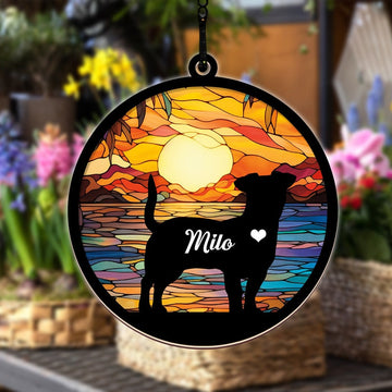 Personalized Dog Memorial Suncatcher, Dog Memorial Ornament, Custom Dog Loss Ornament,Dog Angel Suncatcher,Dog Memorial Gift, Dog Lover Gift