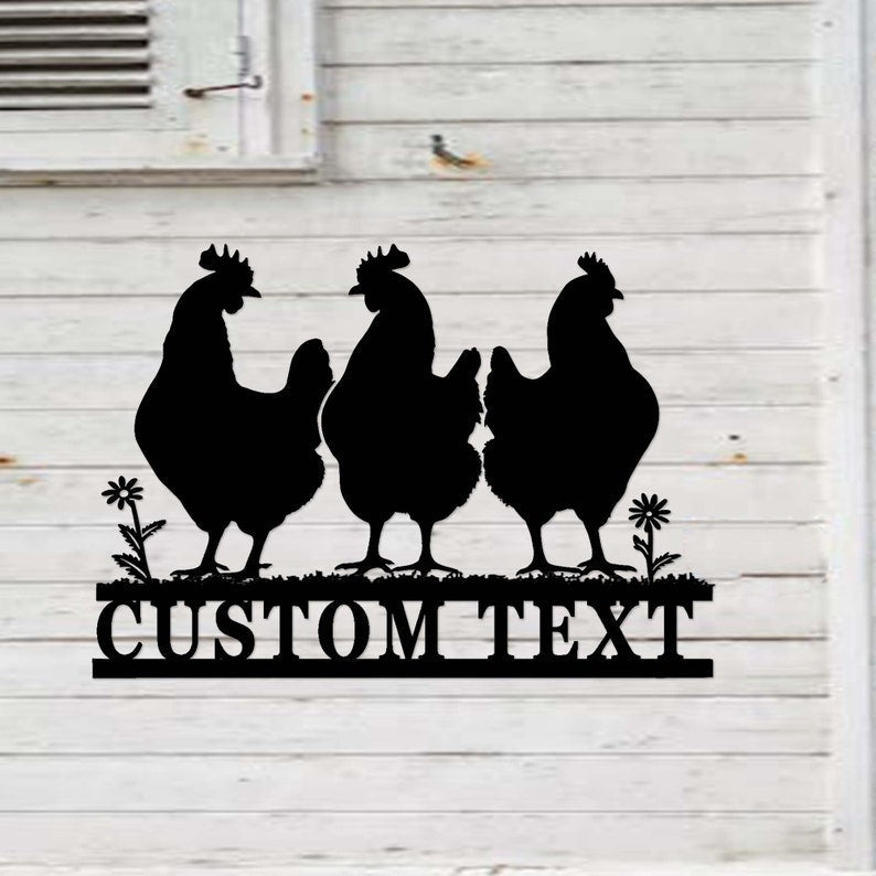 Custom Chicken Coop Sign,Hen House Sign,Metal Chicken Sign,Personalized Chicken Farm Sign,Farm Decor,Farmhouse Decor,Our Little Coop Sign