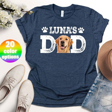 Custom Dog Dad Shirt, Custom Pet Shirt, Fathers Day Gift, Custom Dog Dad Shirt with Pet Names, Dog Owner Tee, Dog Lover Shirt, Dog Photo Tee