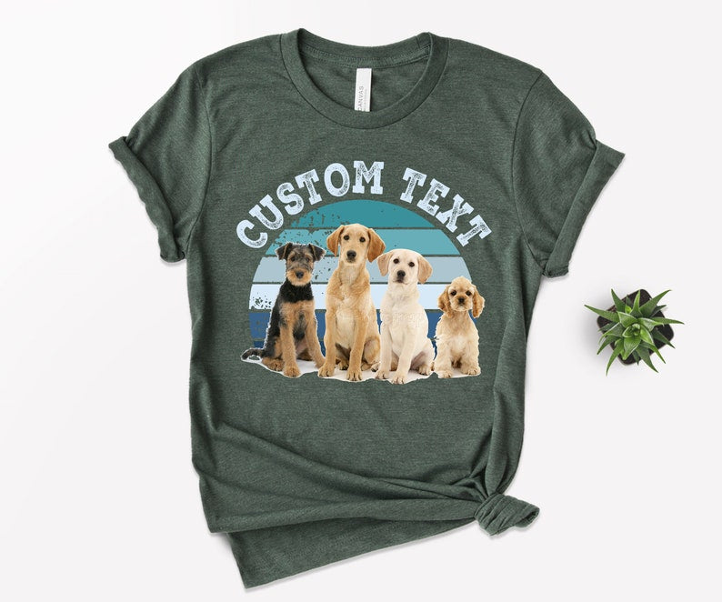 Custom Vintage Pet Shirt, Personalized Pet Shirt, Custom Retro Shirt with Dog Photo, Dog Mum Tee, Gift for Pet Lovers, Customized Shirt Gift